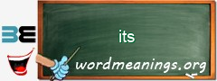 WordMeaning blackboard for its